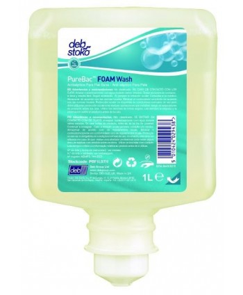 DEB PUREBAC FOAM WASH 6*1l *Espuma Bactericida y Fungicida sin perfume*