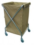 CARRO LAVANDERIA "X" 215L METALICO PLEGABLE SACO MARRON 1u