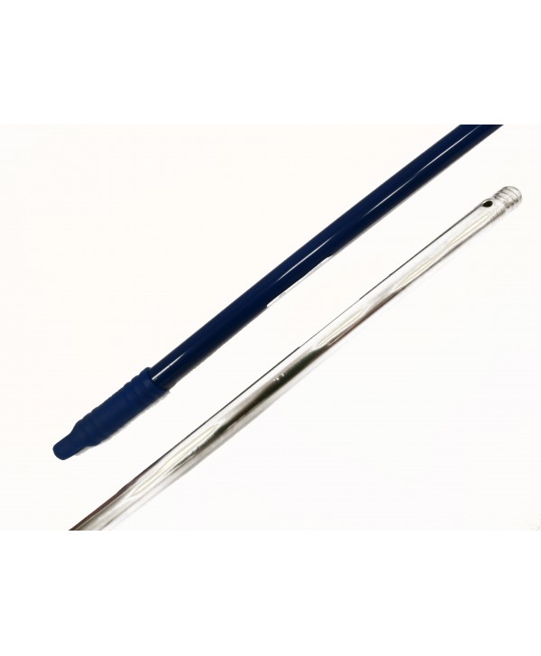 MANGO ALUMINIO 140*22 DOBLE ROSCA AZUL C/TALADRO 1u