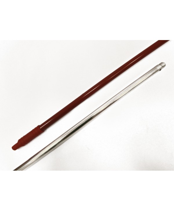 MANGO ALUMINIO 140*22 DOBLE ROSCA ROJO C/TALADRO 1u