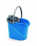 CUBO AGUA OVALADO 14l C/ESCURRIDOR AZUL 1u