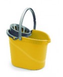 CUBO AGUA OVALADO 14l C/ESCURRRIDOR AMARILLO 1u