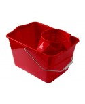 CUBO AGUA RECTANGULAR 14l C/ESCURRIDOR ASA METALICA 1u