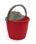 CUBO AGUA REDONDO 13l  ROJO C/ESCURRIDOR HACCP 1u