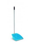 RECOGEDOR C/MANGO METALICO Y GOMA AZUL 1u