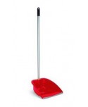 RECOGEDOR C/MANGO METALICO Y GOMA ROJO 1u