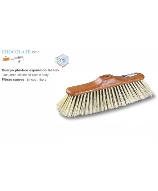 ESCOBA SALON - CARAMEL *Plast.Fibra suave* 1u