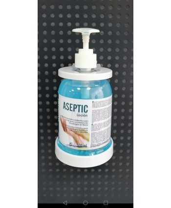 SOPORTE PARED JABON-ASEPTIC 500cc - 1000cc 1u