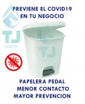 PAPELERA 25l TAPA PEDAL BLANCA 1u