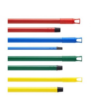 MANGO PLASTIFICADO 140*22 DOBLE ROSCA ROJO SIN TALADRO 1u