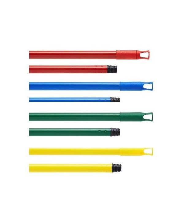 MANGO PLASTIFICADO 140*22 DOBLE ROSCA ROJO SIN TALADRO 1u