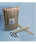 CAÑITA FLEXIBLE PLA NEGRA ENFUNDADA EN KRAFT BIODEGRADABLE 5*230mm 32*250u