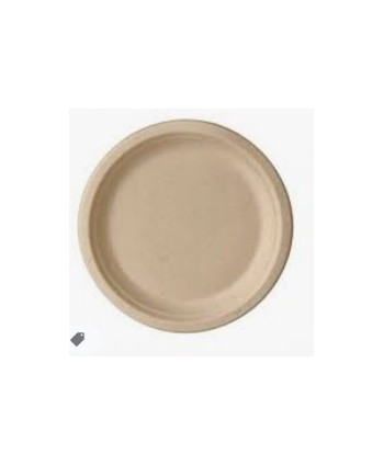 PLATO 26cm CAÑA DE AZUCAR BIODEGRADABLE Y COMPOSTABLE 10*50u