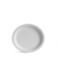 PLATO CARTON 22cm BLANCO ANTIGRASA BIODEGRADABLE Y COMPOSTABLE 8*50u