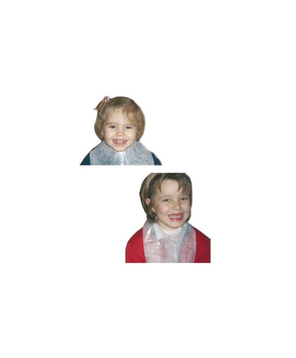 BABERO CELULOSA PLASTIFICADA NIÑO BLANCO 24*37cm 20*100u