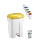 CONTENEDOR 60l *2X30l* AMICO PEDAL Y TAPA  AMARILLO 1u