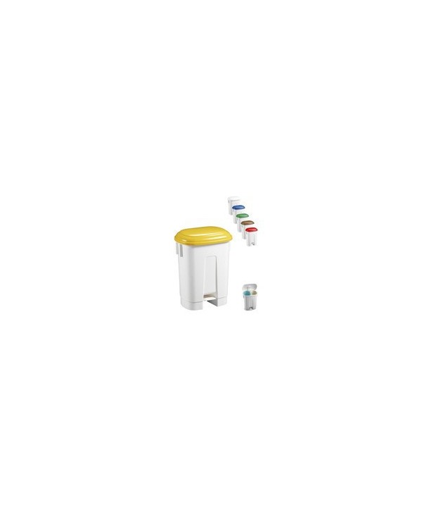 CONTENEDOR 60l *2X30l* AMICO PEDAL Y TAPA  AMARILLO 1u