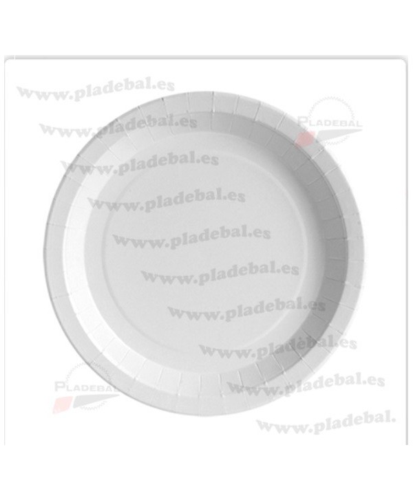 PLATO CARTON 18cm BLANCO ANTIGRASA BIODEGRADABLE Y COMPOSTABLE 8*50u