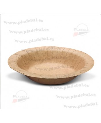 BOWL KRAFT 19cm ANTIGRASA BIODEGRADABLE Y COMPOSTABLE 10*50u