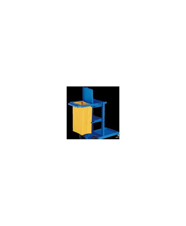 CARRO LIMPIEZA AZUL BOLSA AMARILLA CON TAPA CARLIMP 2000 PULL 1u