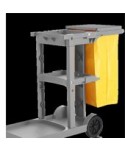 CARRO LIMPIEZA GRIS BOLSA AMARILLA CON TAPA CARLIMP 2000 PULL 1u