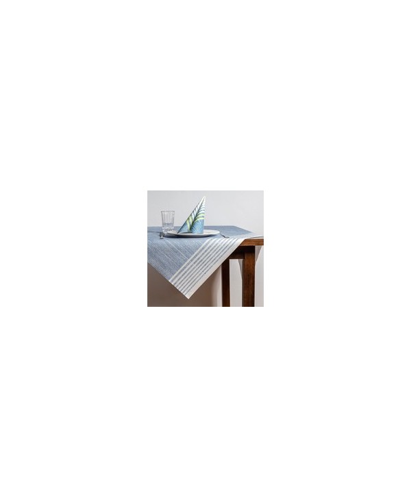 ROLLO MANTEL AIRLAID BLANCO TOKIO AZUL 1,20*25m 1u