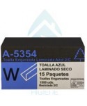 TOALLA PLEGADA W 2/C AZUL GOFRADA 21*35 100ser*15u