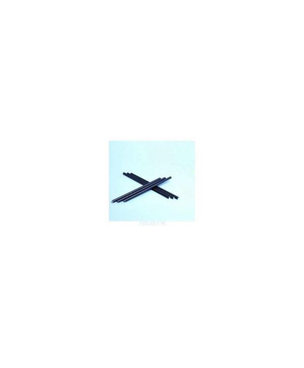 CANITA RECTA PAPEL NEGRA 8x150mm BIODEGRADABLES 60X100u