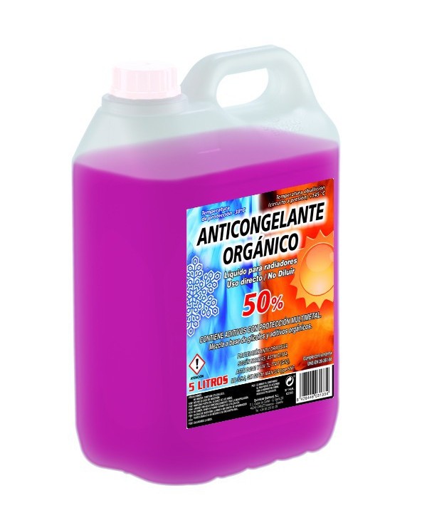 ANTICONGELANTE ROSA 50% ORG.5l 4u