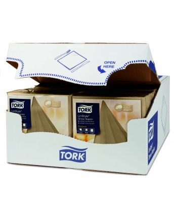 SERVILLETA TORK LINSTYLE DINNER 39*39 1/C 1/4 TOSTADO 12*50u