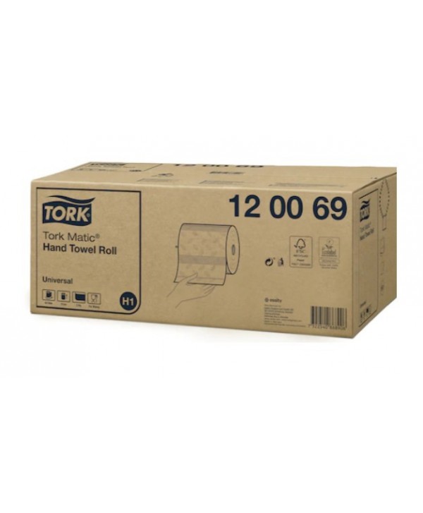 TOALLA EN ROLLO 2/C BLANCO TORK UNIVERSAL H1 150m*21cm 612ser 6u