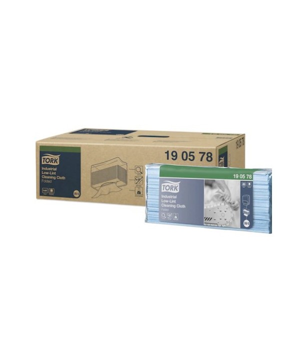 PAÑO LIMPIEZA INDUSTRIAL SIN PELUSA AZUL TORK W4 40cm*38,5cm 5*80ser 1u
