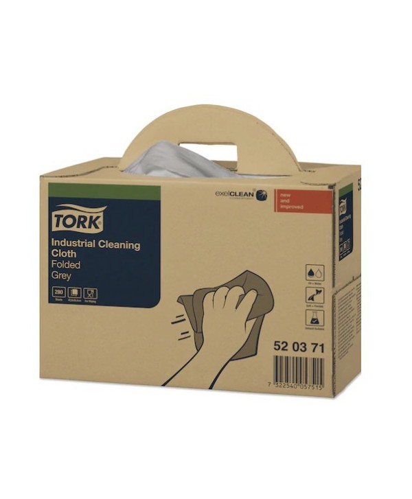 PAÑO MULTIUSO 520 1/C GRIS TORK W7 38,5cm*42,8cm 280ser 1u