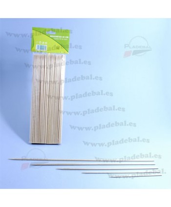 BROCHETA MADERA SIMPLE 200*3mm 100u