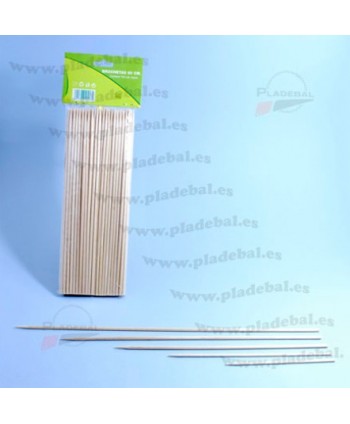 BROCHETA MADERA SIMPLE 250*3mm 100u