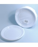 PLATO PLASTICO 22CM LLANO C/LENGUETA 14*100u