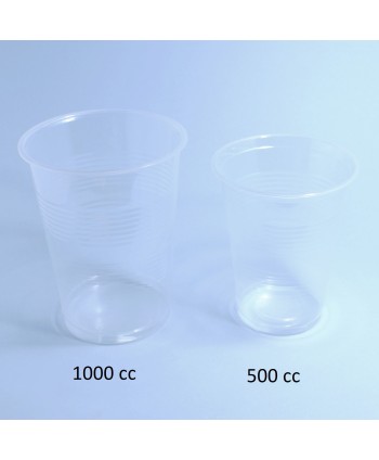 VASO PP 1000cc TRANSPARENTE  10*50u