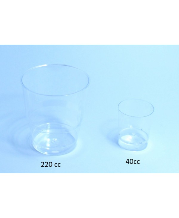 VASO AGUA CATERING-HOTEL PS TRANSPARENTE 220ml 1000u