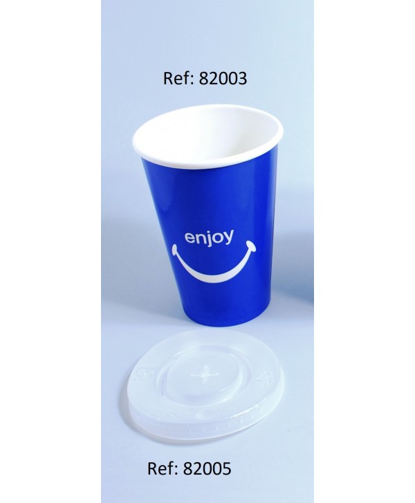 TAPA PARA VASO BEBIDA FRIA CON CRUZ 16oz 20*50u 1u