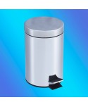 PAPELERA PEDAL 5l INOX BRILLO 1u
