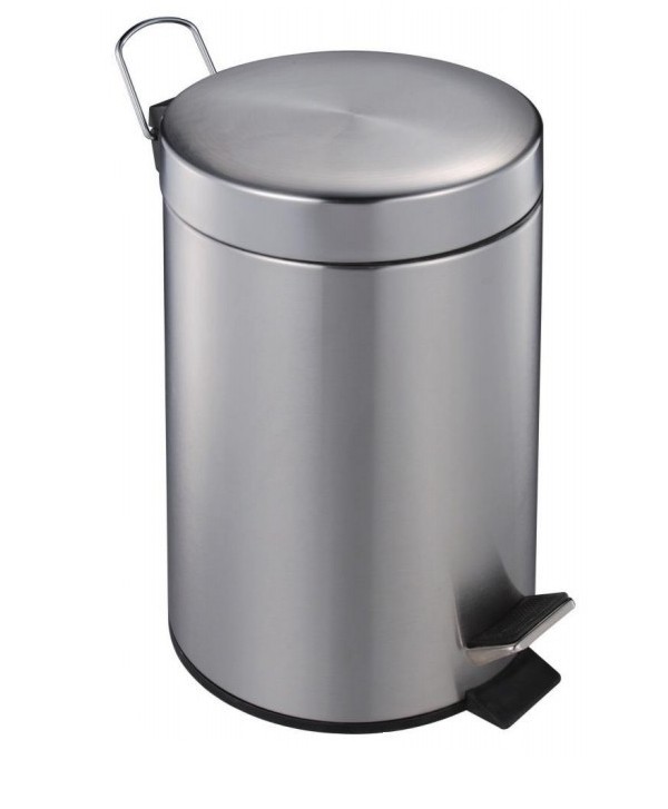 PAPELERA PEDAL 5l INOX SATINADO 1u
