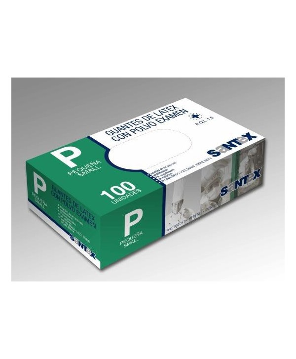 GUANTE LATEX T-G 100u *Con polvo* G-4,5