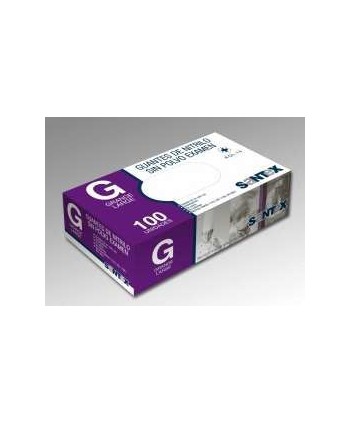 GUANTE NITRILO AZUL T-M 100u *sin polvo* G-4,5