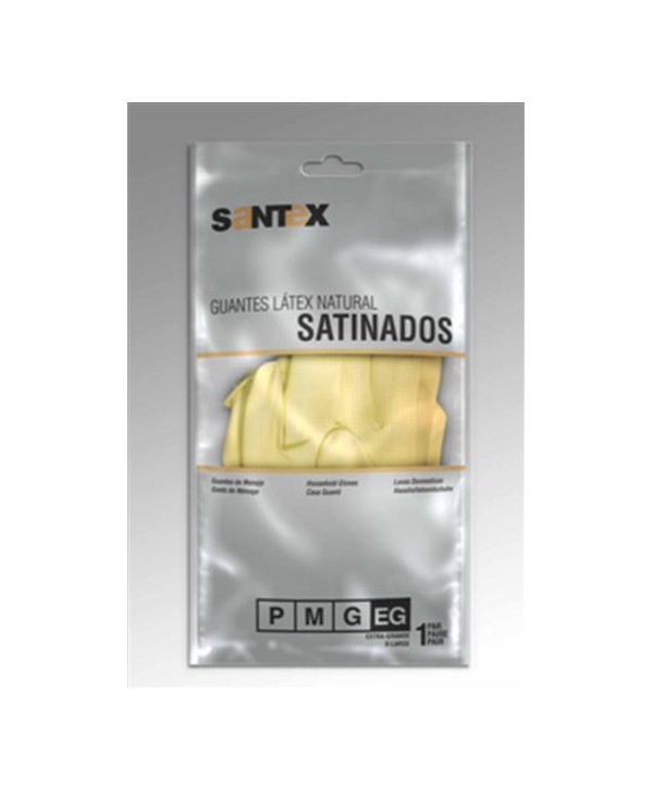 GUANTE MENAJE SATINADO NATURAL T-G 1u