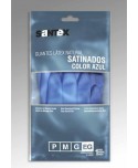 GUANTE MENAJE SATINADO AZUL T-M 1u