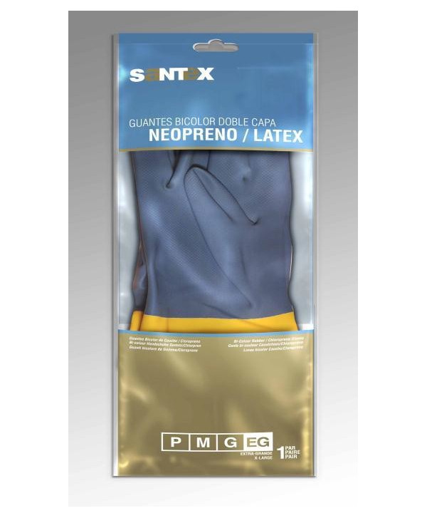 GUANTE BICOLOR ESPECIAL LEJIA NEOPRENO /LATEX T-M 1u
