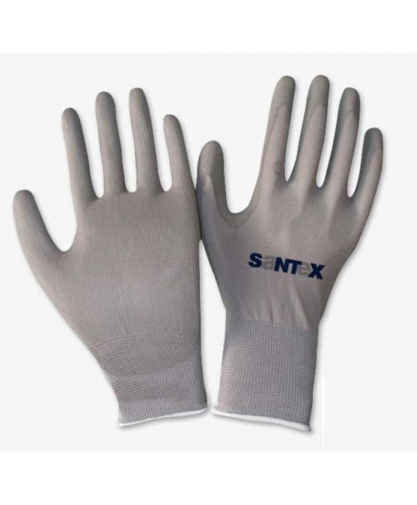 GUANTE NYLON CON POLIURETANO GRIS T-8/M 1u