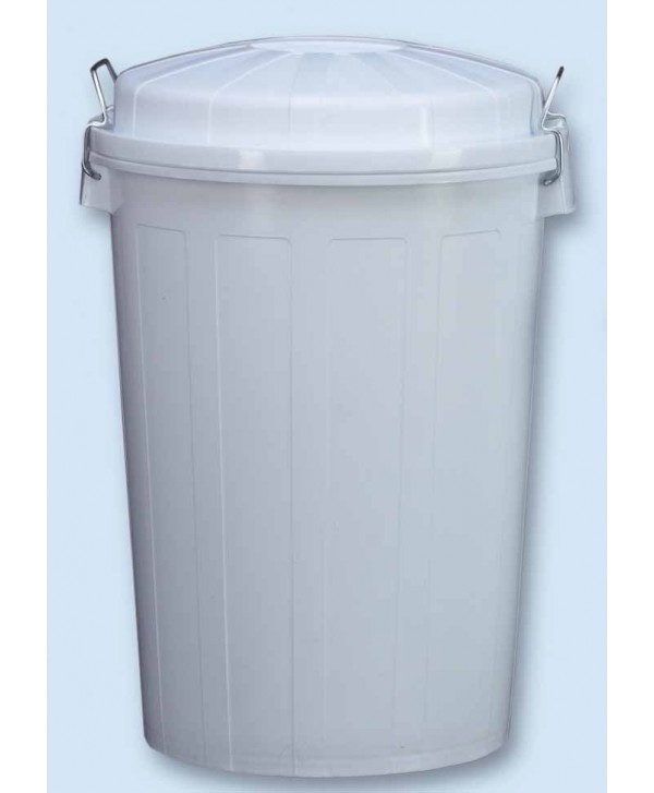 CUBO BASURA 95l BLANCO CON TAPA 1u