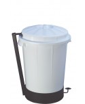 CUBO BASURA 70l BLANCO CON TAPA 1u