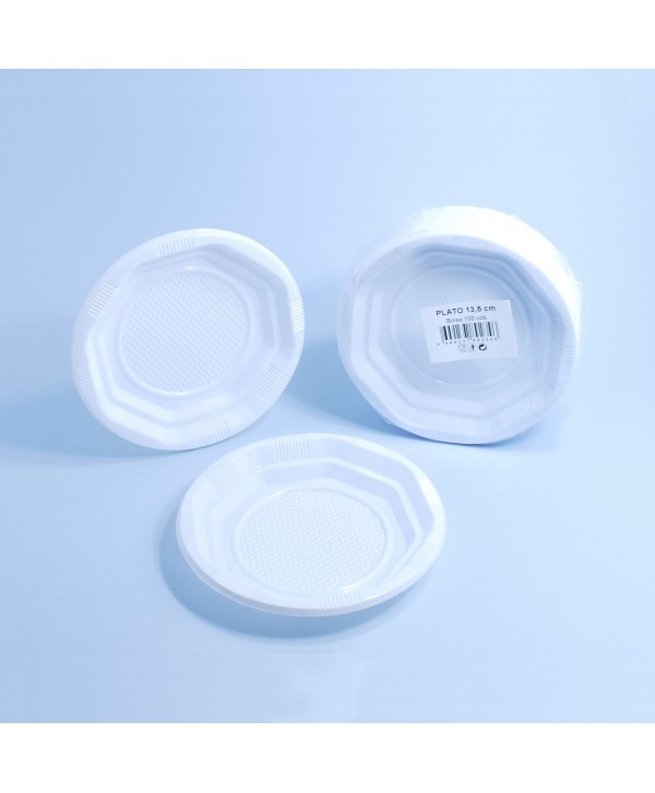 PLATO PLASTICO 13,5cm 30*100u